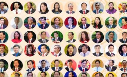 Retrato de 63 secretarios de los Comités del Partido Comunista de las provincias y ciudades de Vietnam, período 2020-2025