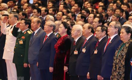 Solemne ceremonia de apertura del XIII Congreso Nacional del Partido Comunista de Vietnam