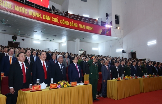 Delegados al XIX Congreso del Comité del Partido de Ha Tinh.