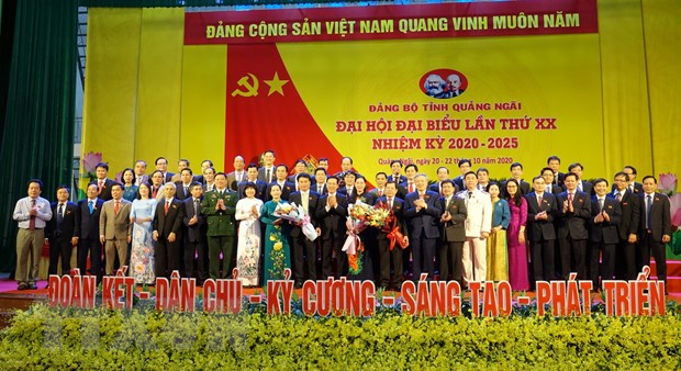 El XX Congreso del Comité partidista de Quang Ngai. (Foto: VNA)