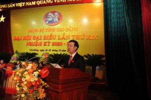 El Comité provincial del Partido de Cao Bang celebra su XIX Congreso
