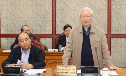 Máximo líder político de Vietnam orienta la redacción de documentos del XIII Congreso Nacional del Partido Comunista