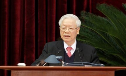 máximo líder de Vietnam elogia el resultado del XIV Pleno del Comité Central del Partido Comunista