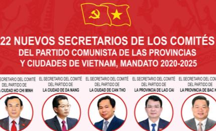 Los nuevos secretarios de los Comités del Partido Comunista de 22 provincias y ciudades de Vietnam, mandato 2020-2025