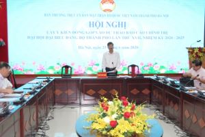 Contribuir a mejorar la calidad del Informe político del IX Congreso Municipal del Comité del Partido de Hanói