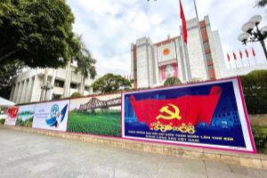 Decoradas calles de Hanói para dar la bienvenida al XIII Congreso Nacional del PCV