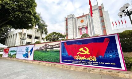 Decoradas calles de Hanói para dar la bienvenida al XIII Congreso Nacional del PCV