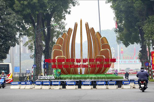 Vietnam listo para celebrar el XIII Congreso Nacional de su Partido Comunista. (Foto: VNA)