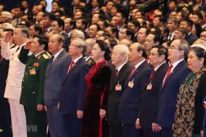 Solemne ceremonia de apertura del XIII Congreso Nacional del Partido Comunista de Vietnam
