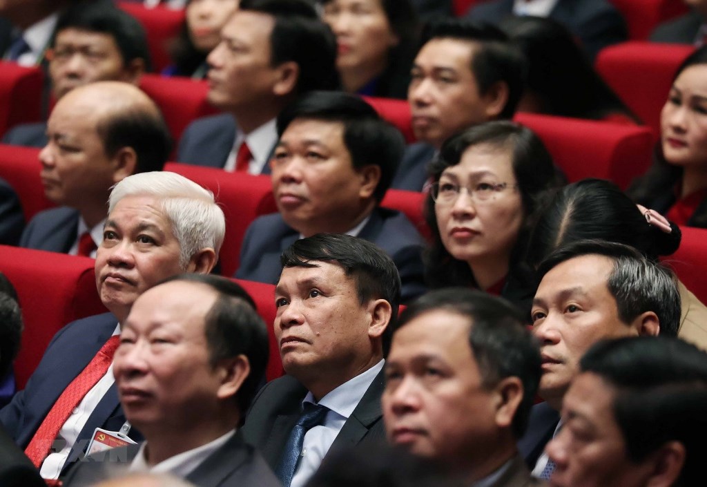 Delegados a la sesión inaugural del XIII Congreso. (Foto: VNA)