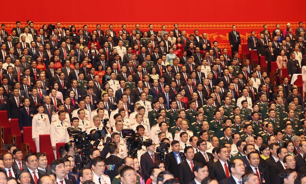 Delegados a la sesión inaugural del XIII Congreso. (Foto: VNA)