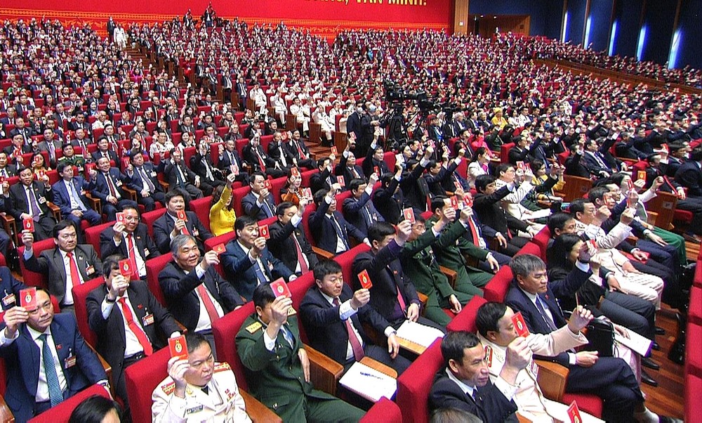 La votación en el XIII Congreso Nacional del Partido para elegir su nueva junta directiva.
