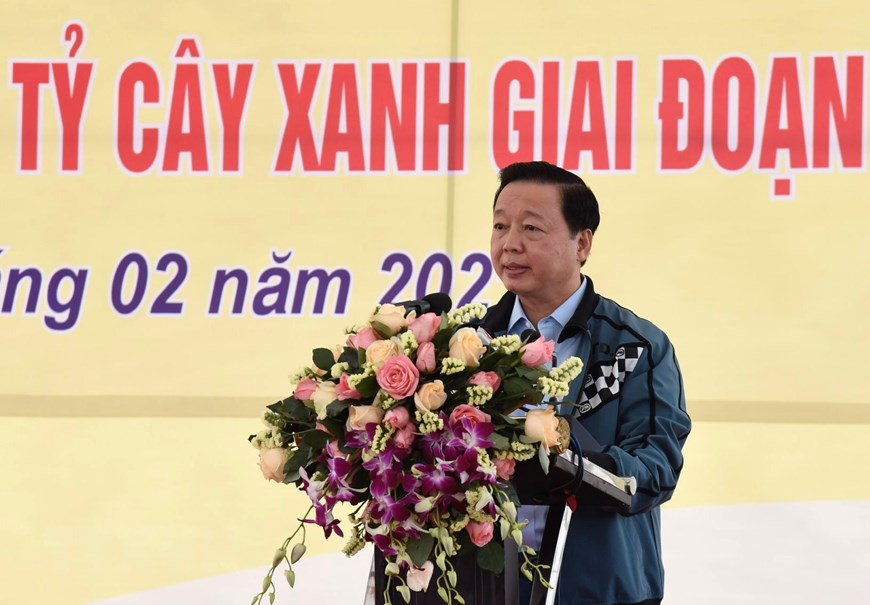 El ministro de Recursos Naturales y Medio Ambiente de Vietnam, Tran Hong Ha, en la ceremonia. (Foto: VNA)