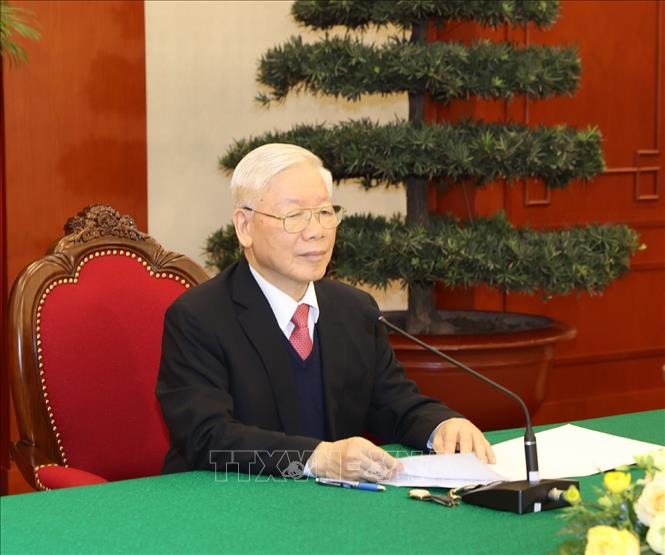 El secretario general del Partido y presidente de Vietnam, Nguyen Phu Trong. (Foto: VNA)