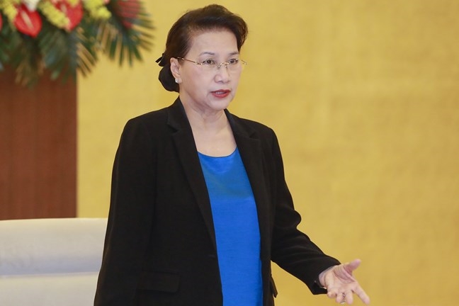 La presidenta del Parlamento Nguyen Thi Kim Ngan.