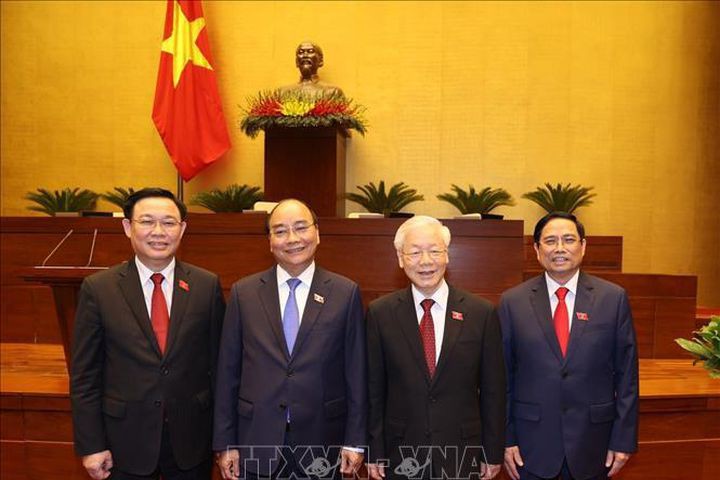 Los máximos líderes de Vietnam. (Foto: VNA)