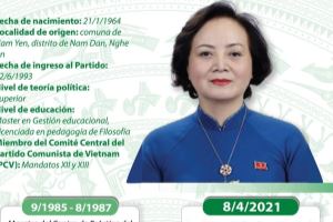 Pham Thi Thanh Tra, nueva ministra de asuntos interiores