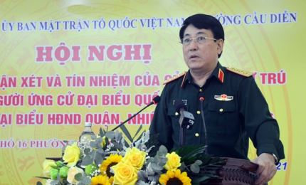 El 100% de los votantes apoyan la candidatura del general Luong Cuong a diputado parlamentario